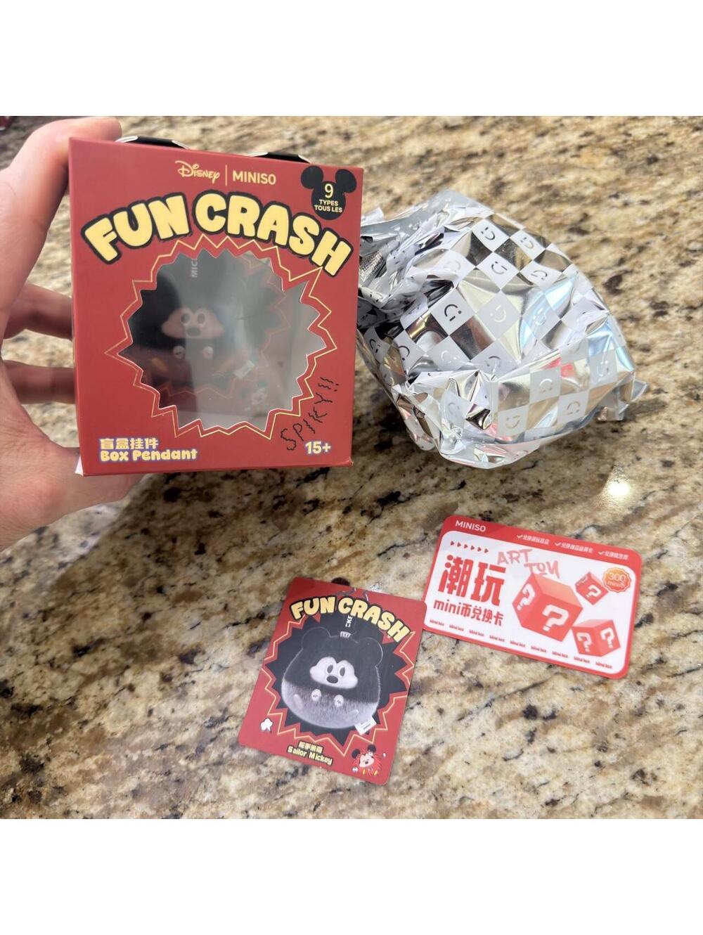 Disney Miniso Fun Crash Spiky Box Pendant